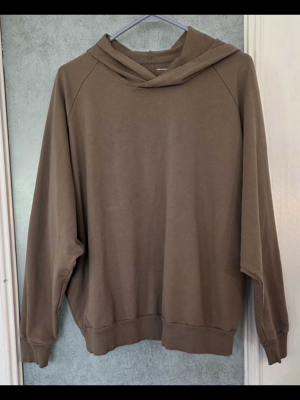 Universal Standard Crop Lightweight Hoodie, Taupe
